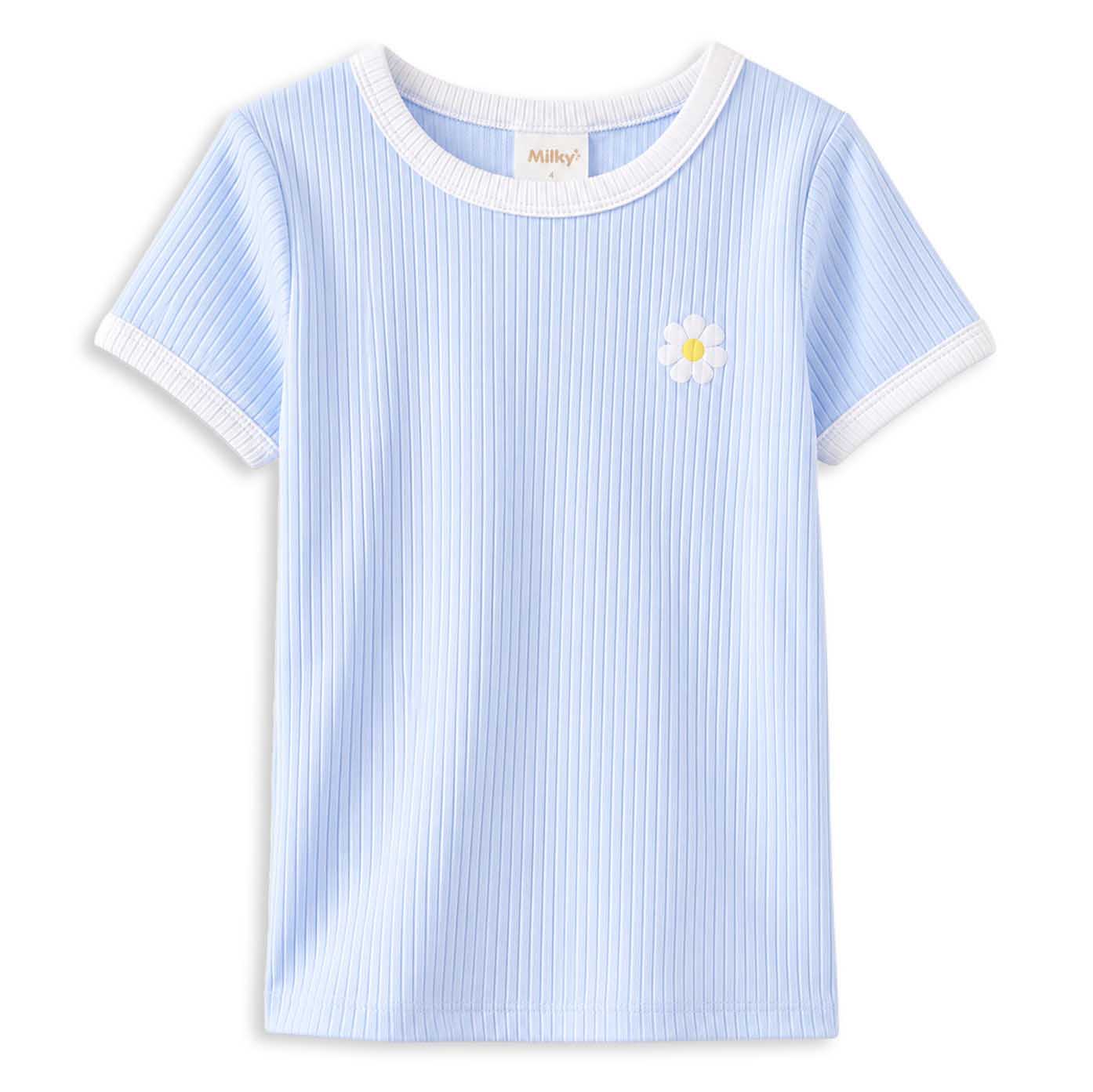 Milky Rib Tee 2-7Y